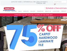 Tablet Screenshot of carpetlandinc.com